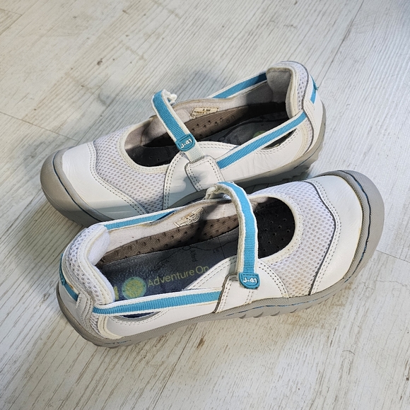 J-41 Rebirth Mary Jane Velcro rugged hiking shoes-white/blue size 6.5 - Picture 12 of 14